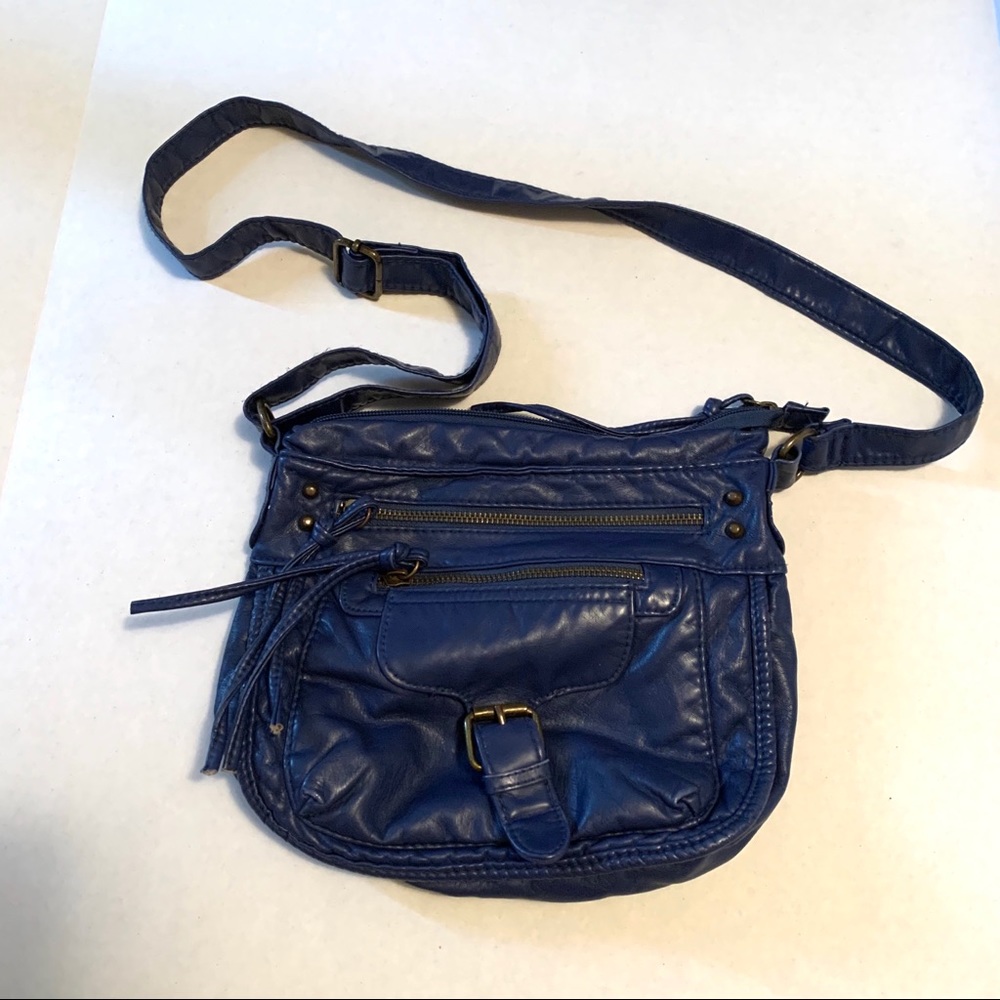 Blue crossbody purse